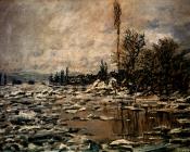 克劳德莫奈 - Break-up Of Ice, Lavacourt